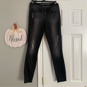 Articles Of Society Distressed Black Soft Skinny Jean Size 25 Sarah Storm Wash